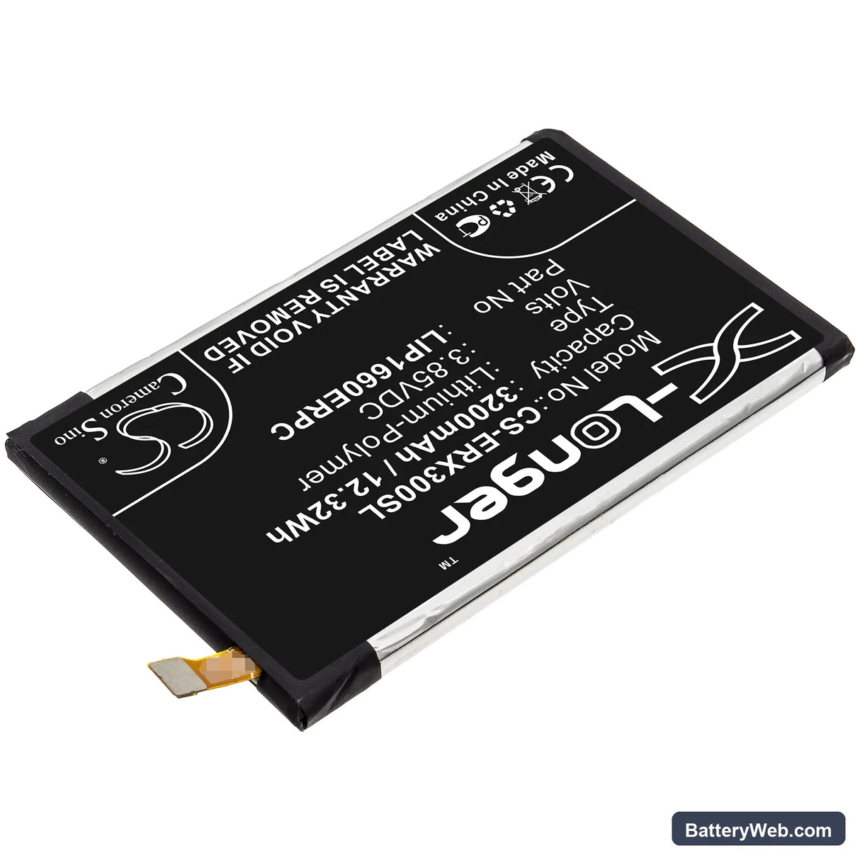 Sony Xperia XZ3 Replacement Battery, 3.85V, 3200mAh, Li-Polymer 2