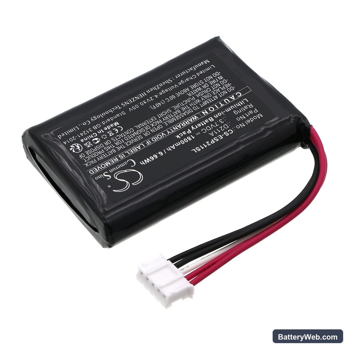Epson C11CG87404 Replacement Battery, 3.7V, 1800mAh, Li-ion 2