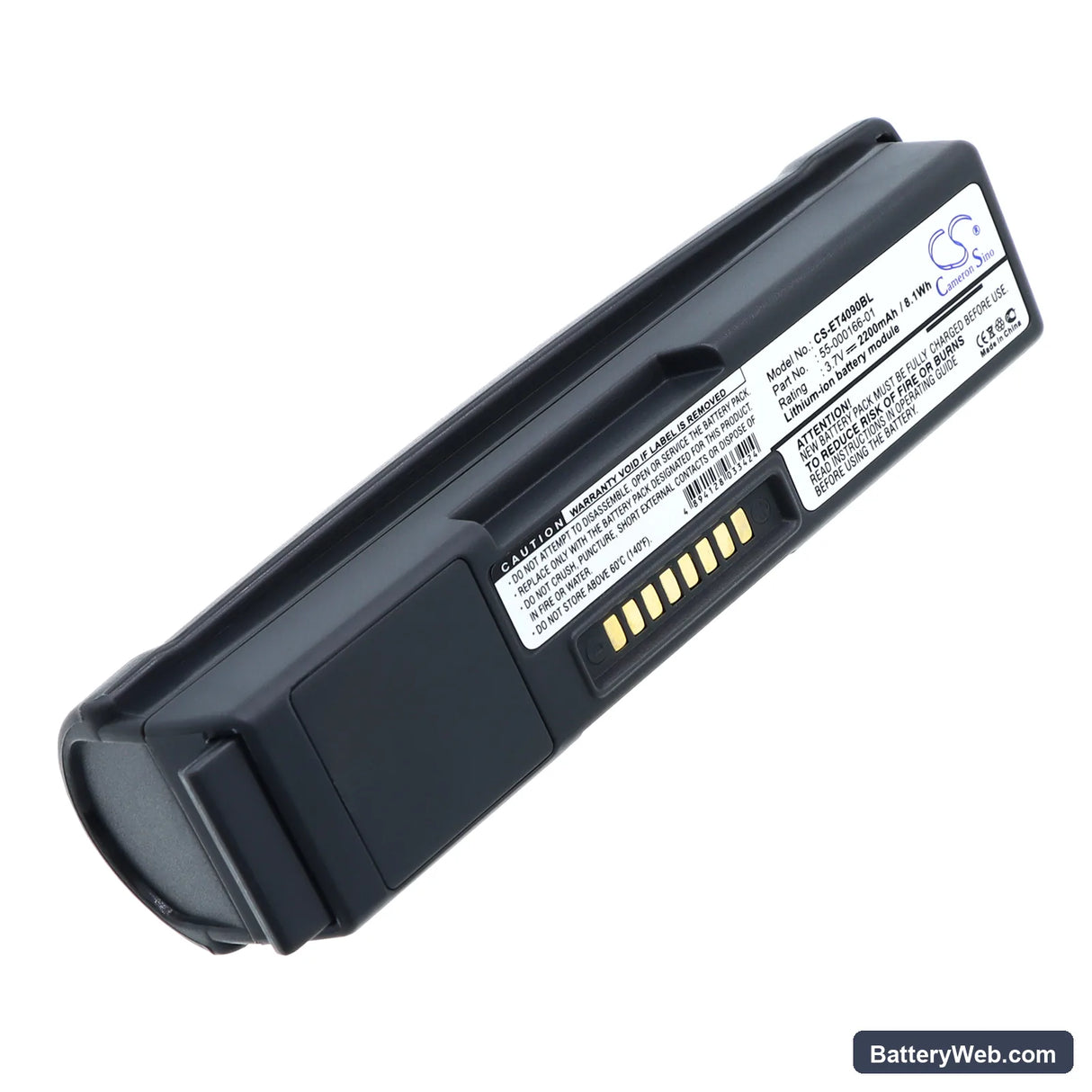 Symbol WT4000 Replacement Battery, 3.7V, 2200mAh, Li-ion 1