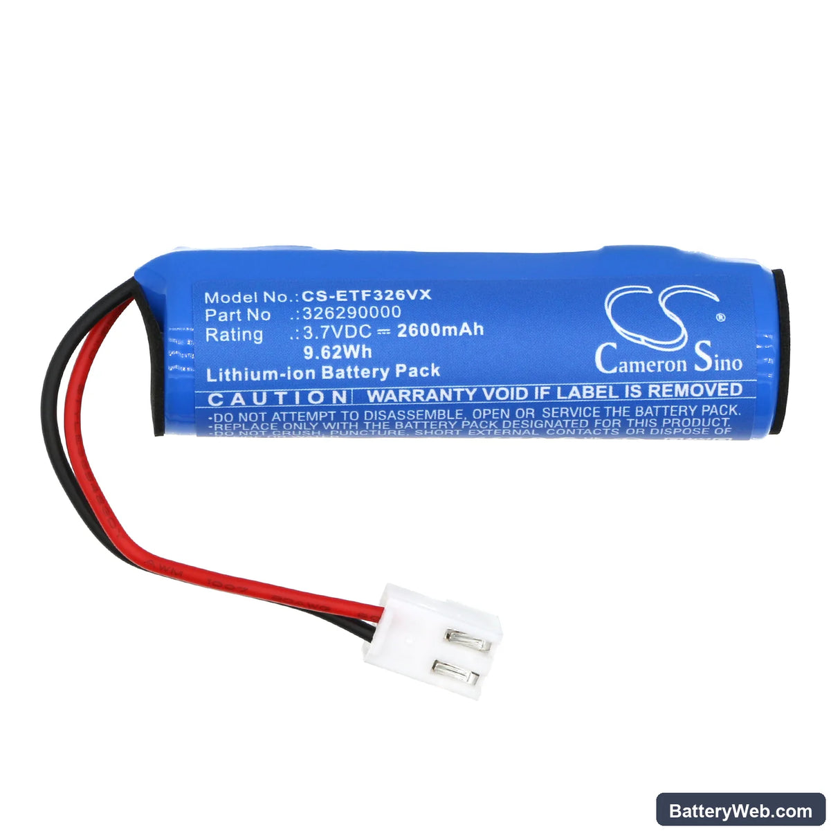 ETA 3262 Finestro Replacement Battery, 3.7V, 2600mAh, Li-ion 3