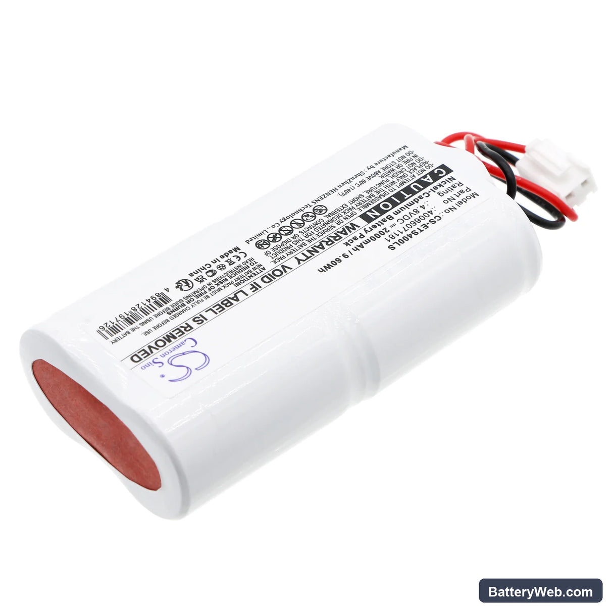 Eaton CEAG lamp Replacement Battery, 4.8V, 2000mAh, Ni-CD 2