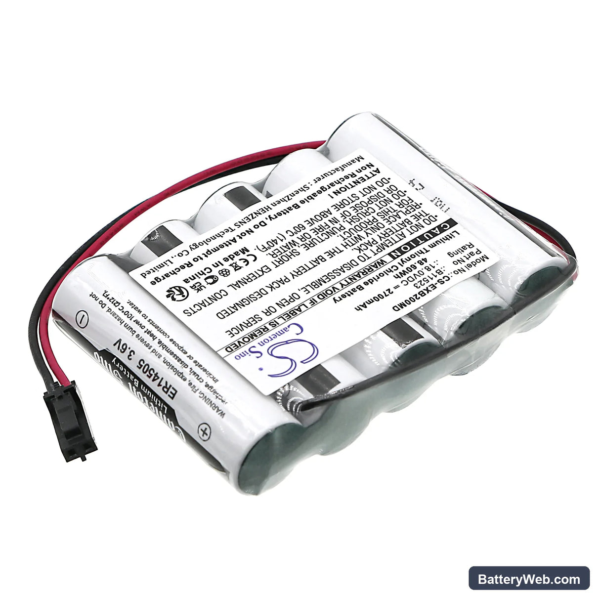 Exogen 2000+ Replacement Battery, 18V, 2700mAh, Li-SOCl2 2