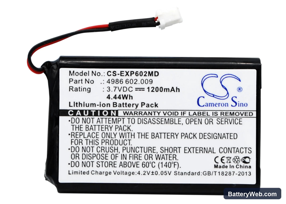 Eppendorf Stream Replacement Battery, 3.7V, 1200mAh, Li-ion 1
