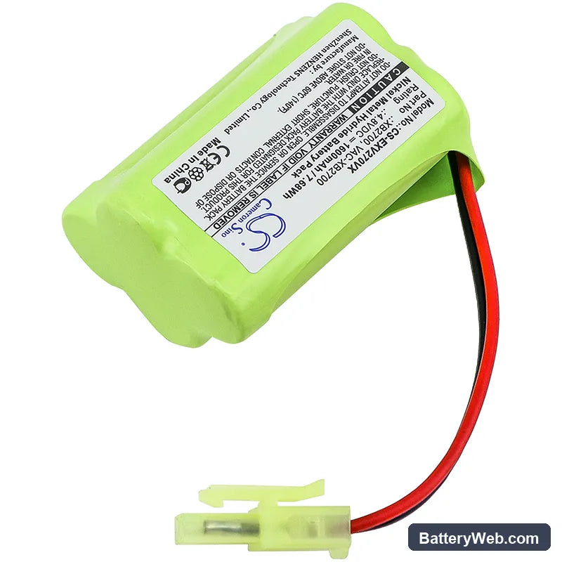 Euro Pro XB2700 Replacement Battery, 4.8V, 1600mAh, Ni-MH 2