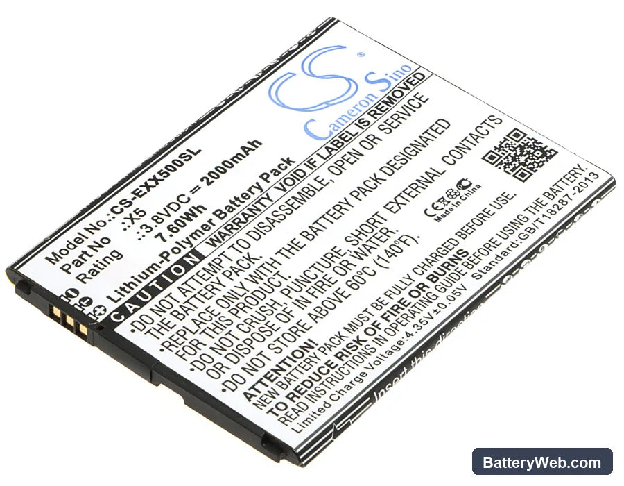 Explay X5 Replacement Battery, 3.8V, 2000mAh, Li-Polymer 1