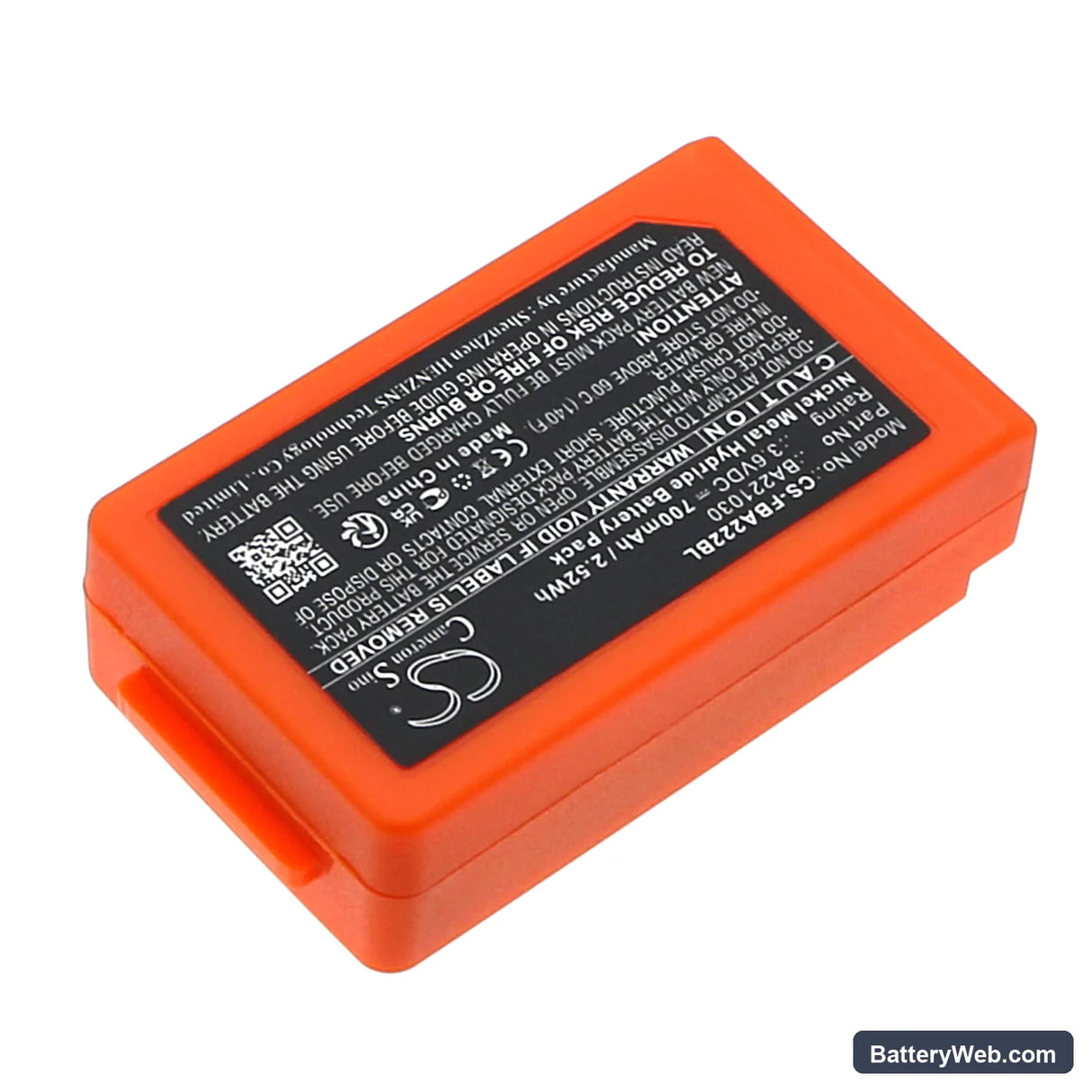 HBC Patrol S Replacement Battery, 3.6V, 700mAh, Ni-MH 2
