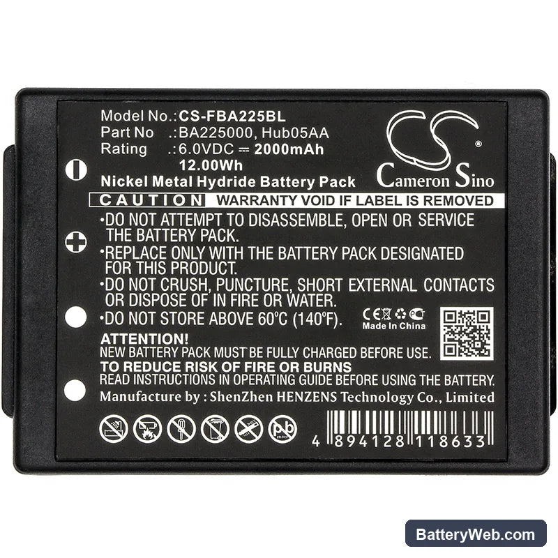 HBC Radiomatic Eco Replacement Battery, 6V, 2000mAh, Ni-MH 3
