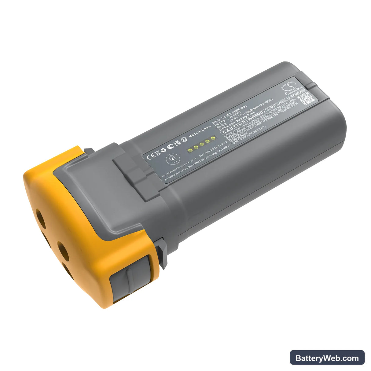 Fluke 4JNW4 Replacement Battery, 7.4V, 3200mAh, Li-ion 1