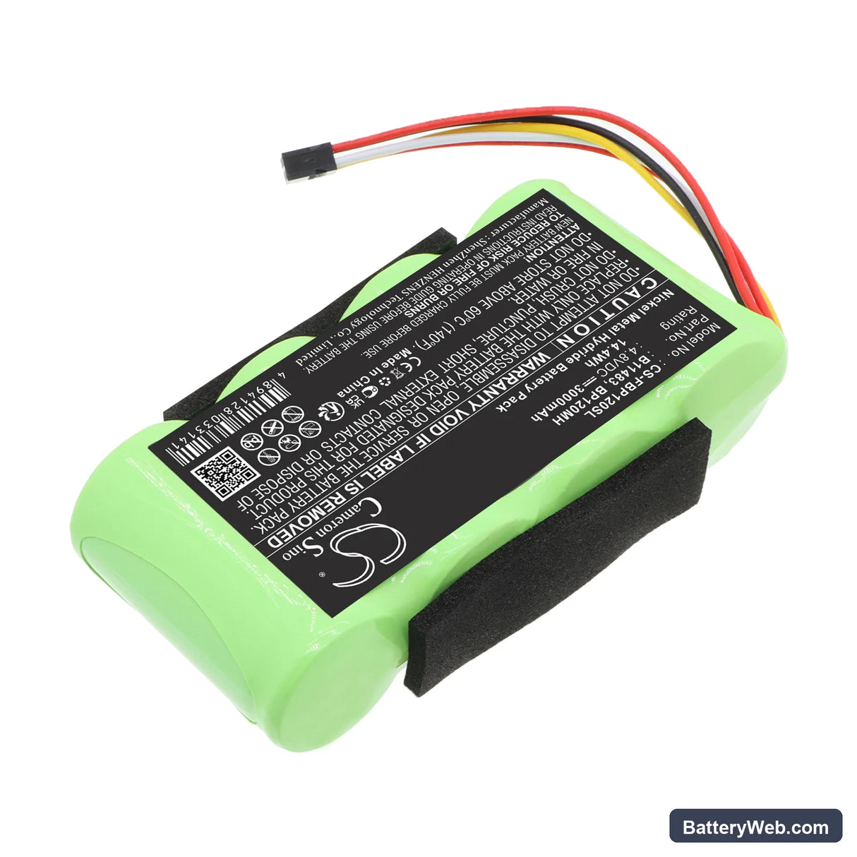 Fluke Scopemeter 120 Replacement Battery, 4.8V, 3000mAh, Ni-MH 2