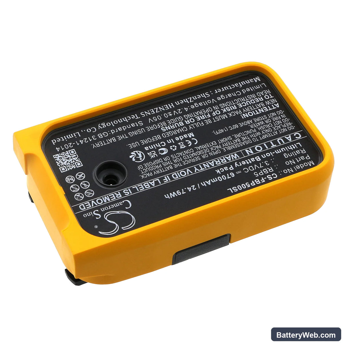 Fluke 6XG45 Replacement Battery, 3.7V, 6700mAh, Li-ion 2