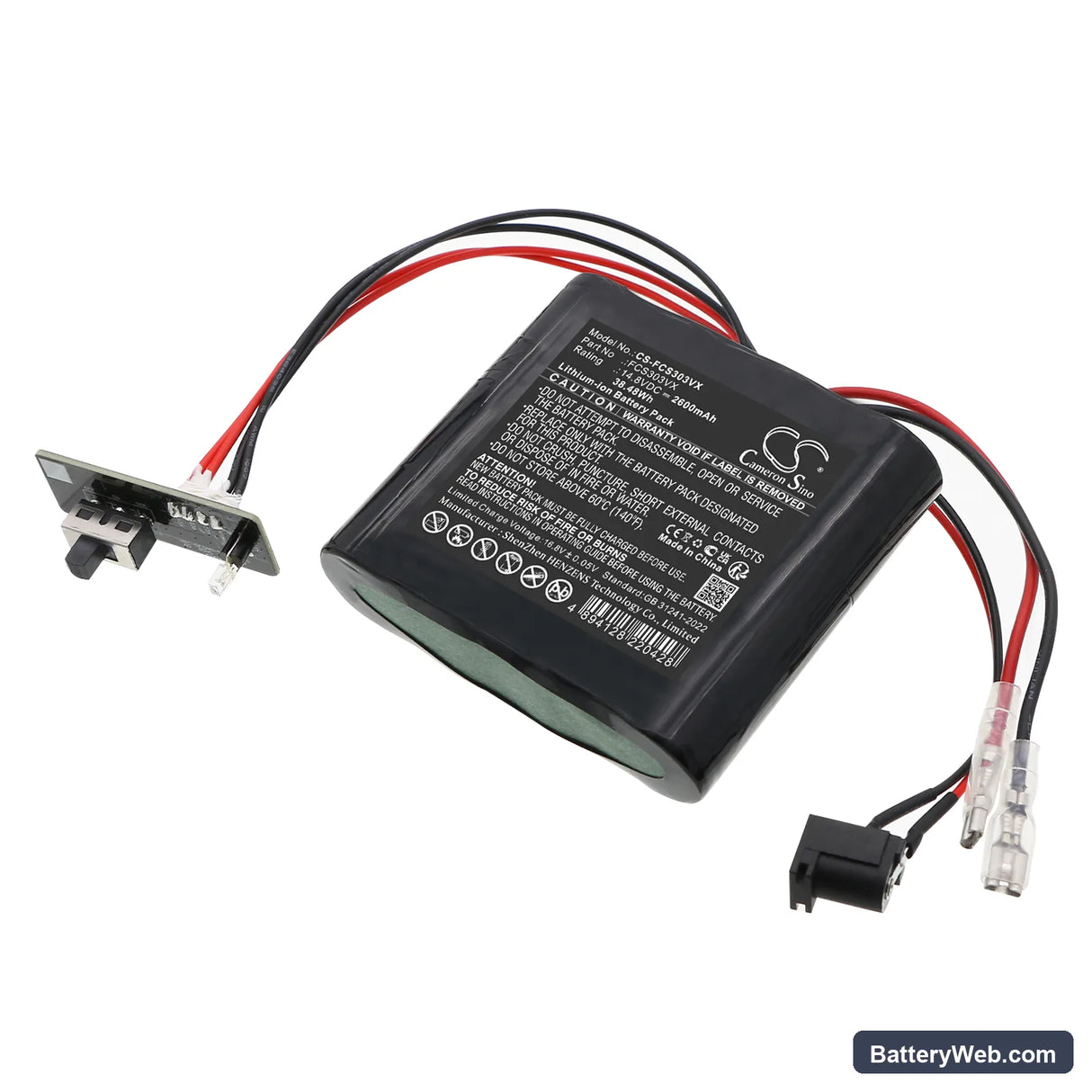 ProfiCare PC-AKS3034 Replacement Battery, 14.8V, 2600mAh, Li-ion 1