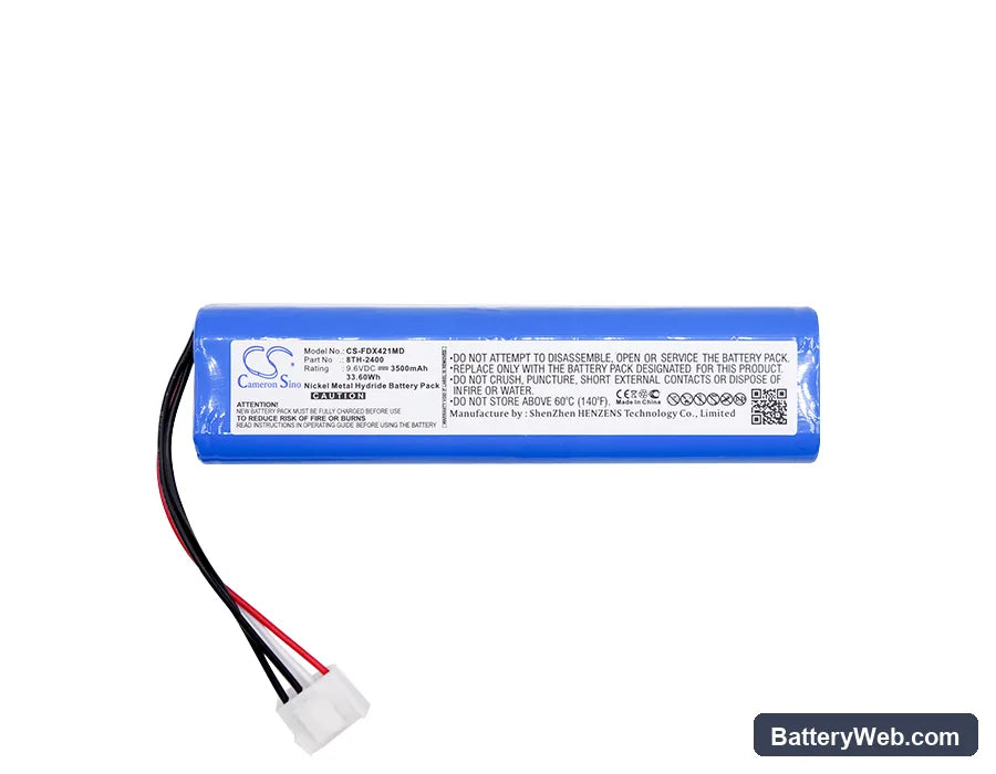 Fukuda FX-4100 Replacement Battery, 9.6V, 3500mAh, Ni-MH 3