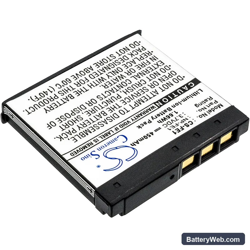 Sony Cyber-shot DSC-T7 Replacement Battery, 3.7V, 450mAh, Li-ion 2
