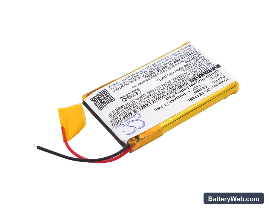 Fiio E7 Replacement Battery, 3.7V, 1000mAh, Li-Polymer 2