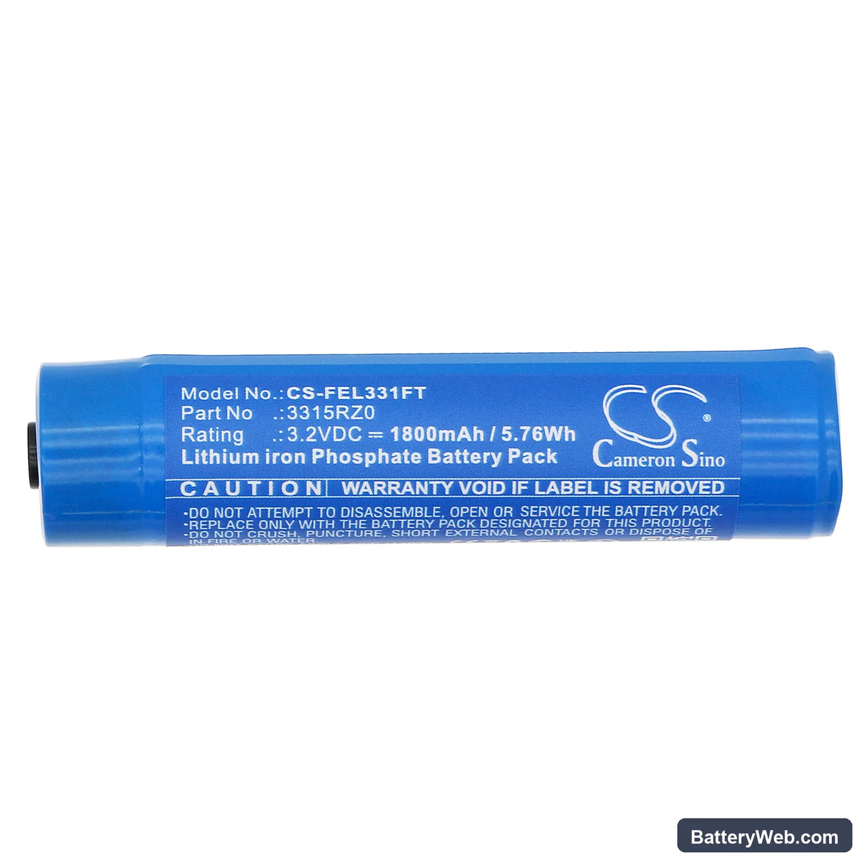 Pelican 3315R Replacement Battery, 3.2V, 1800mAh, LiFePO4 3