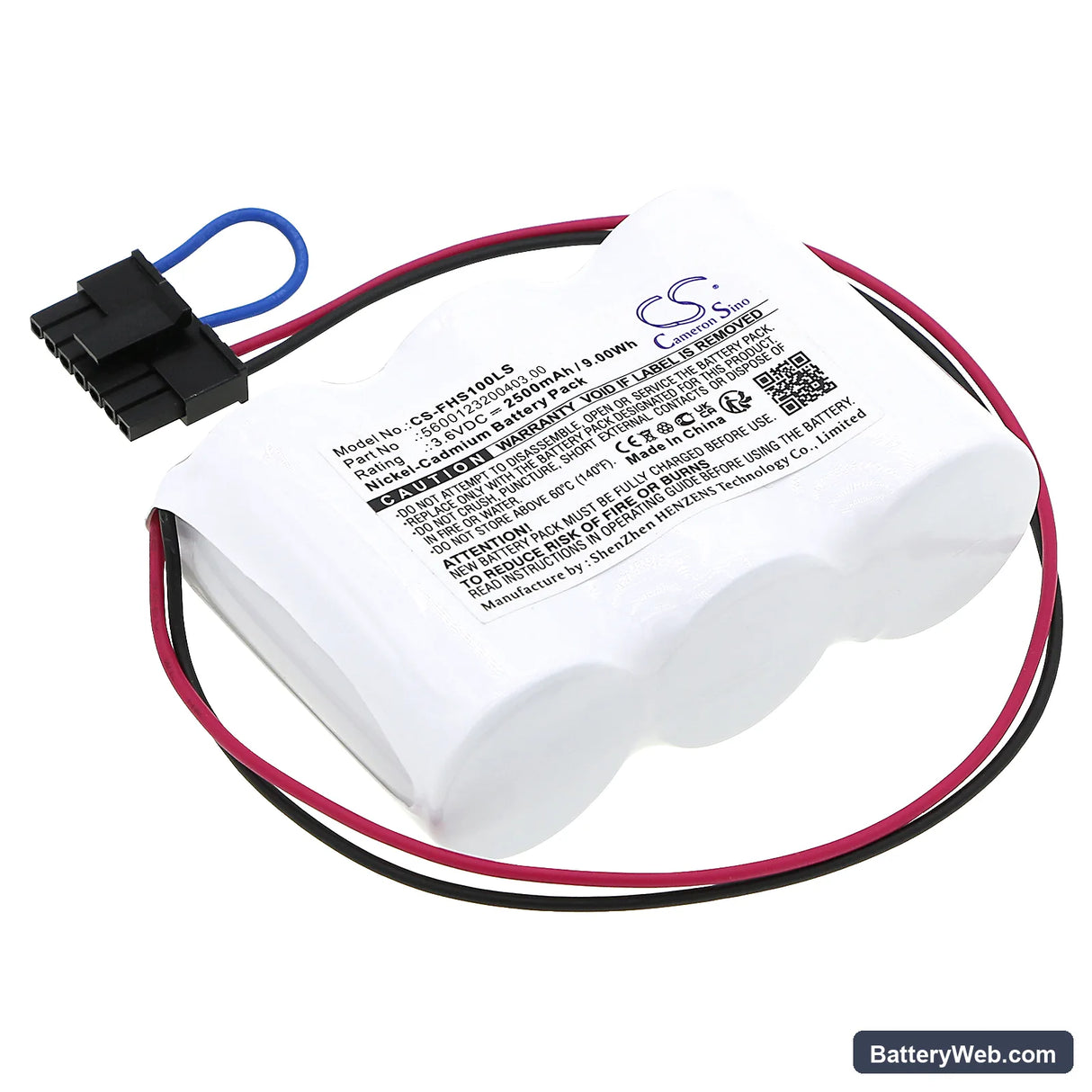 Fulham Hotspot 1 Replacement Battery, 3.6V, 2500mAh, Ni-CD 1
