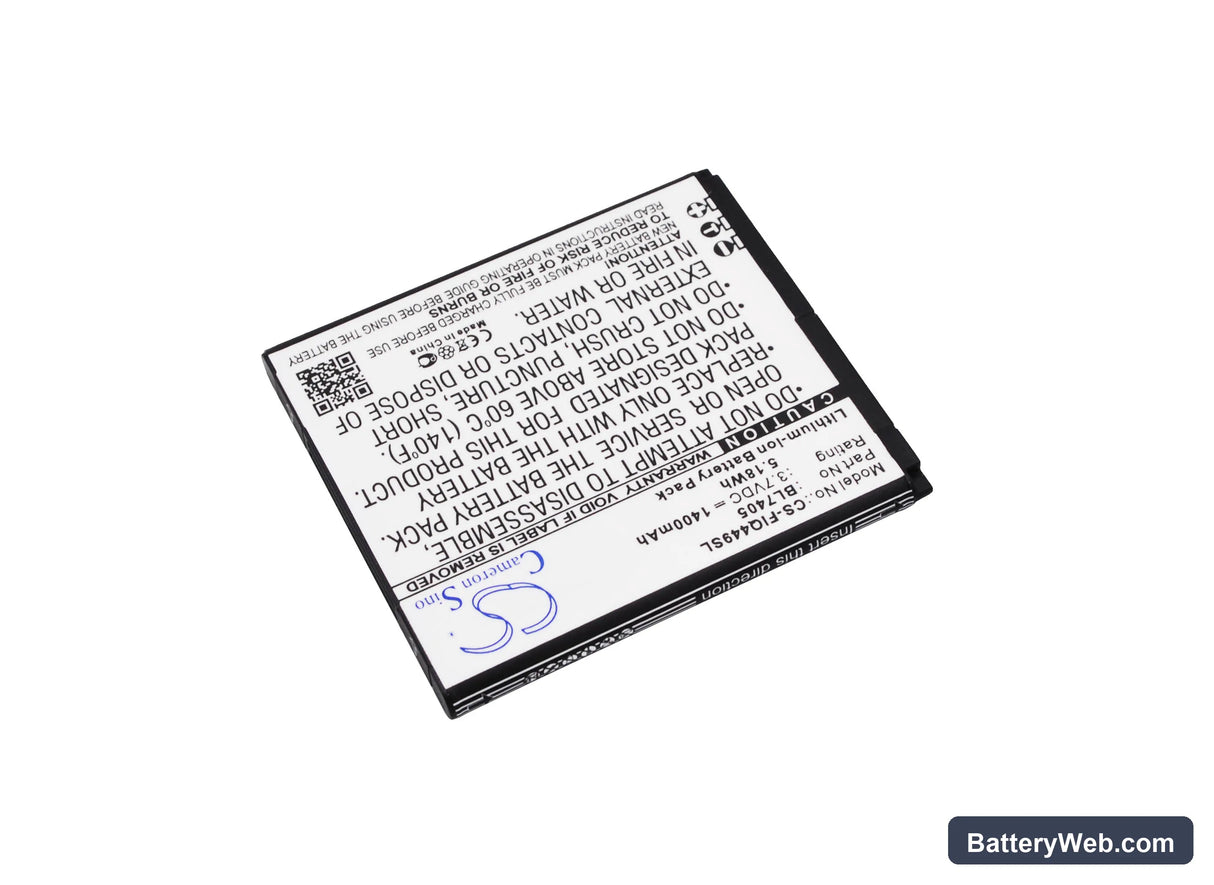 Fly IQ449 Replacement Battery, 3.7V, 1400mAh, Li-ion 2