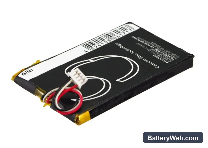 Falk F5 Replacement Battery, 3.7V, 1200mAh, Li-Polymer 2