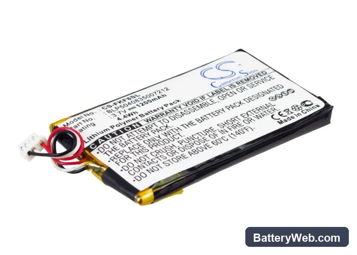 Falk F5 Replacement Battery, 3.7V, 1200mAh, Li-Polymer 4