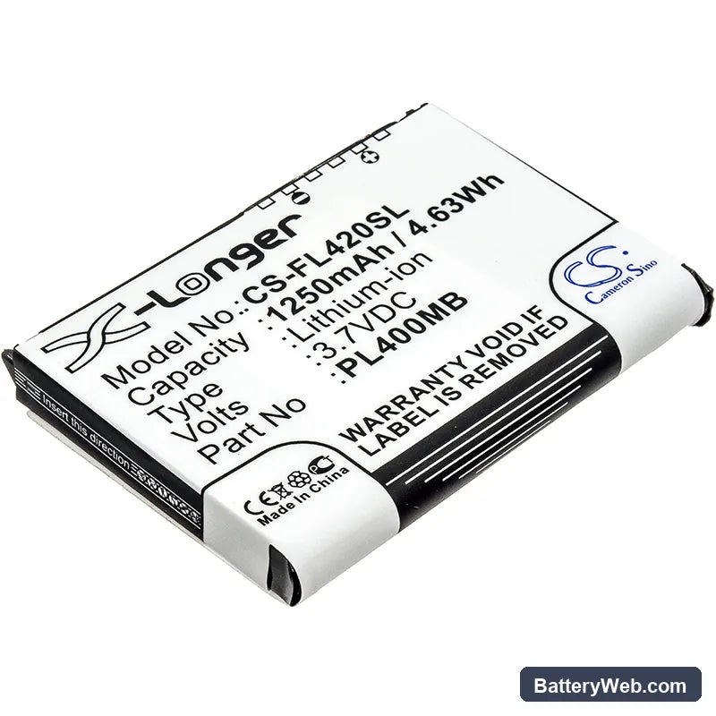 Fujitsu Loox 400 Replacement Battery, 3.7V, 1250mAh, Li-ion 1