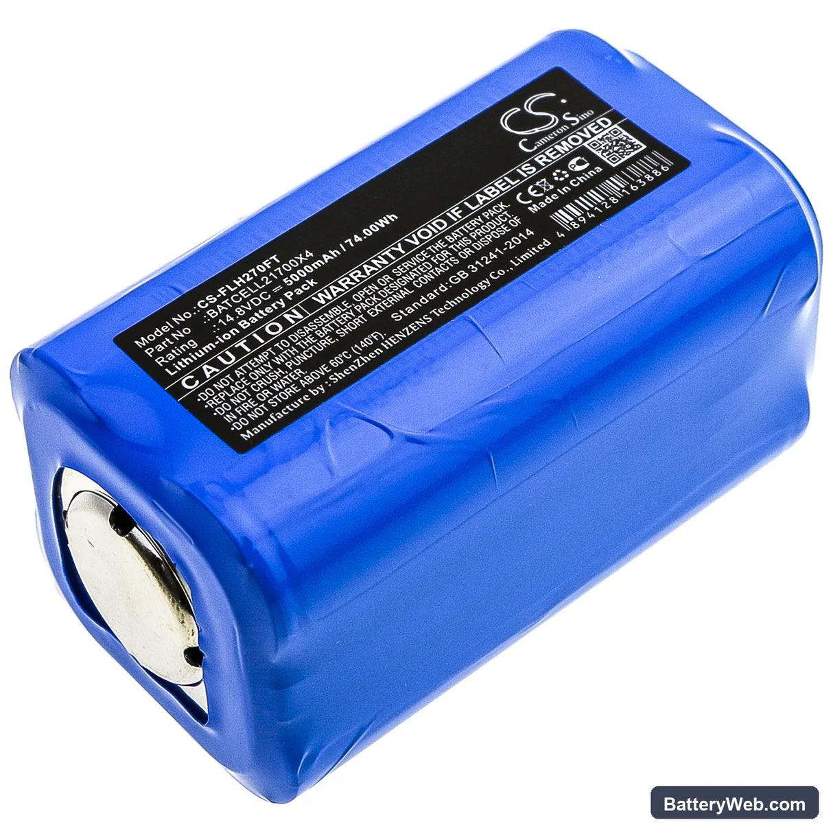 Bigblue CB6500P Replacement Battery, 14.8V, 5000mAh, Li-ion 1