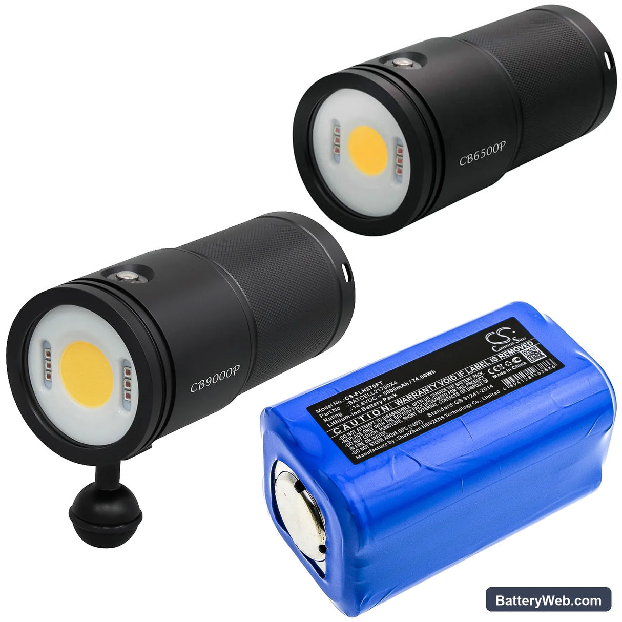 Bigblue CB6500P Replacement Battery, 14.8V, 5000mAh, Li-ion 4