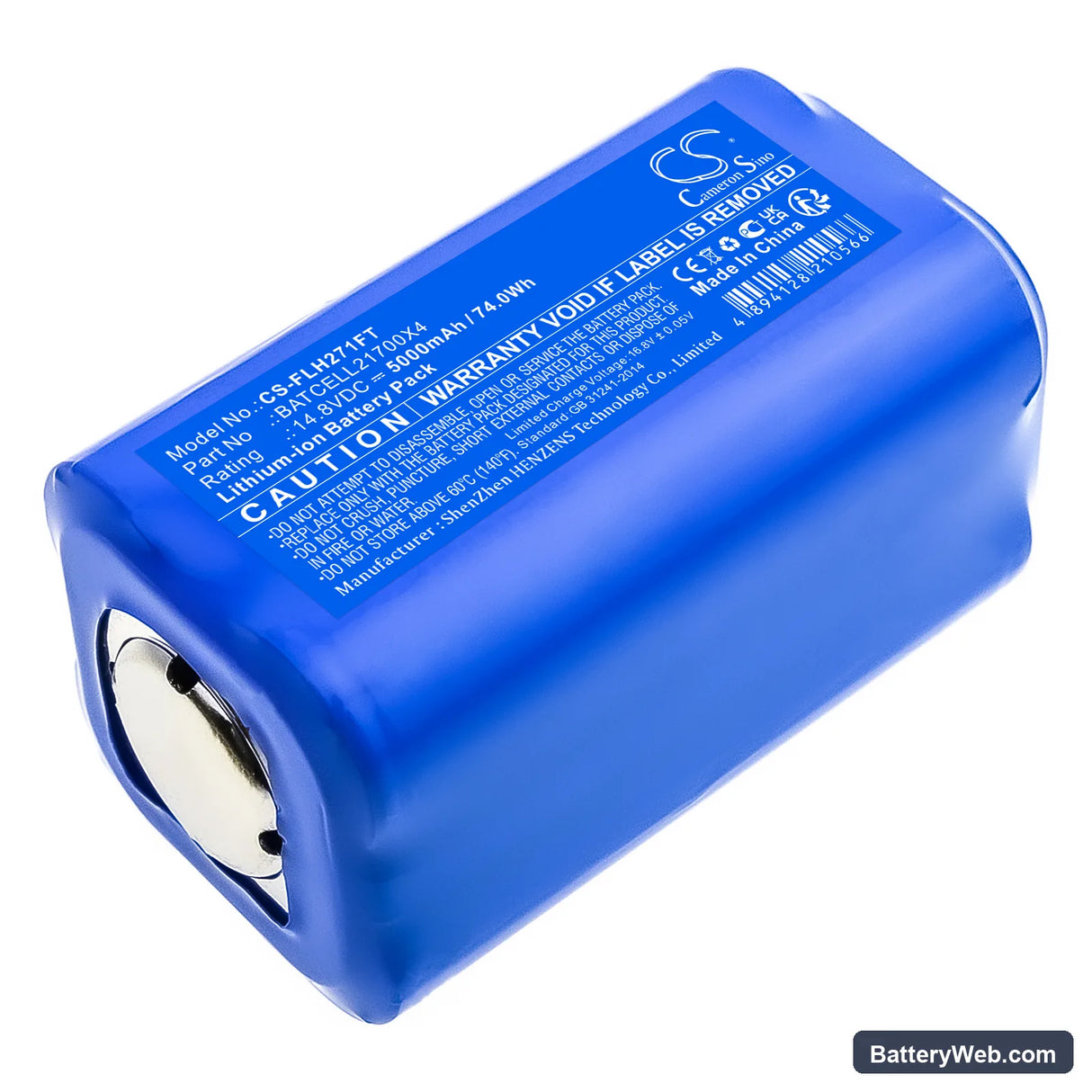 Bigblue CB9000P Replacement Battery, 14.8V, 5000mAh, Li-ion 1