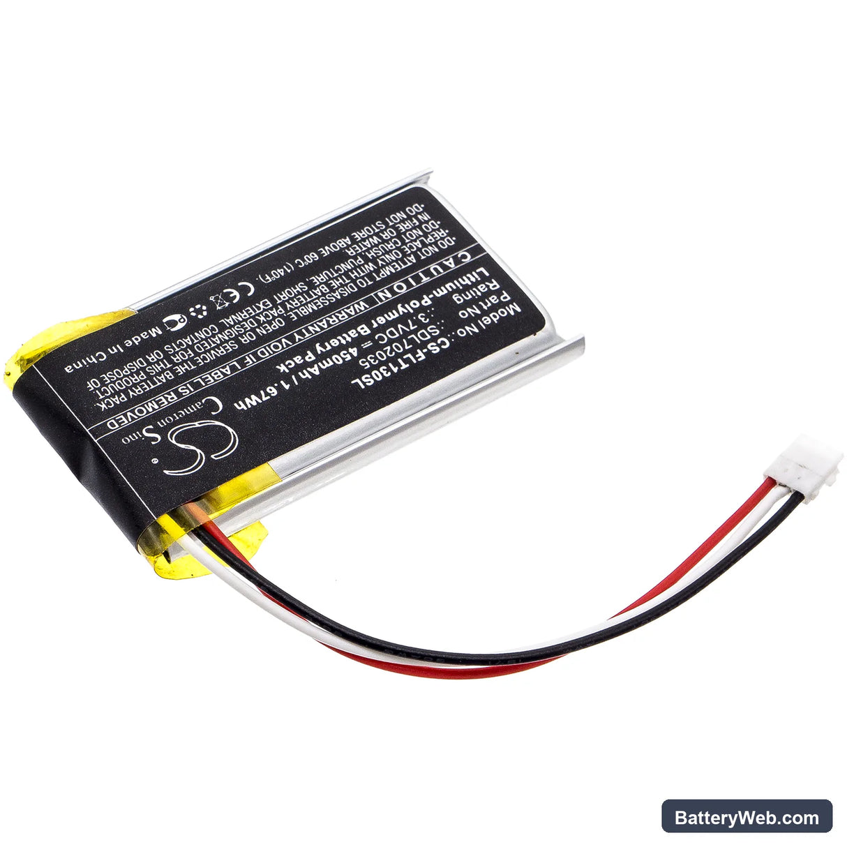 Flir One Pro Replacement Battery, 3.7V, 450mAh, Li-Polymer 2