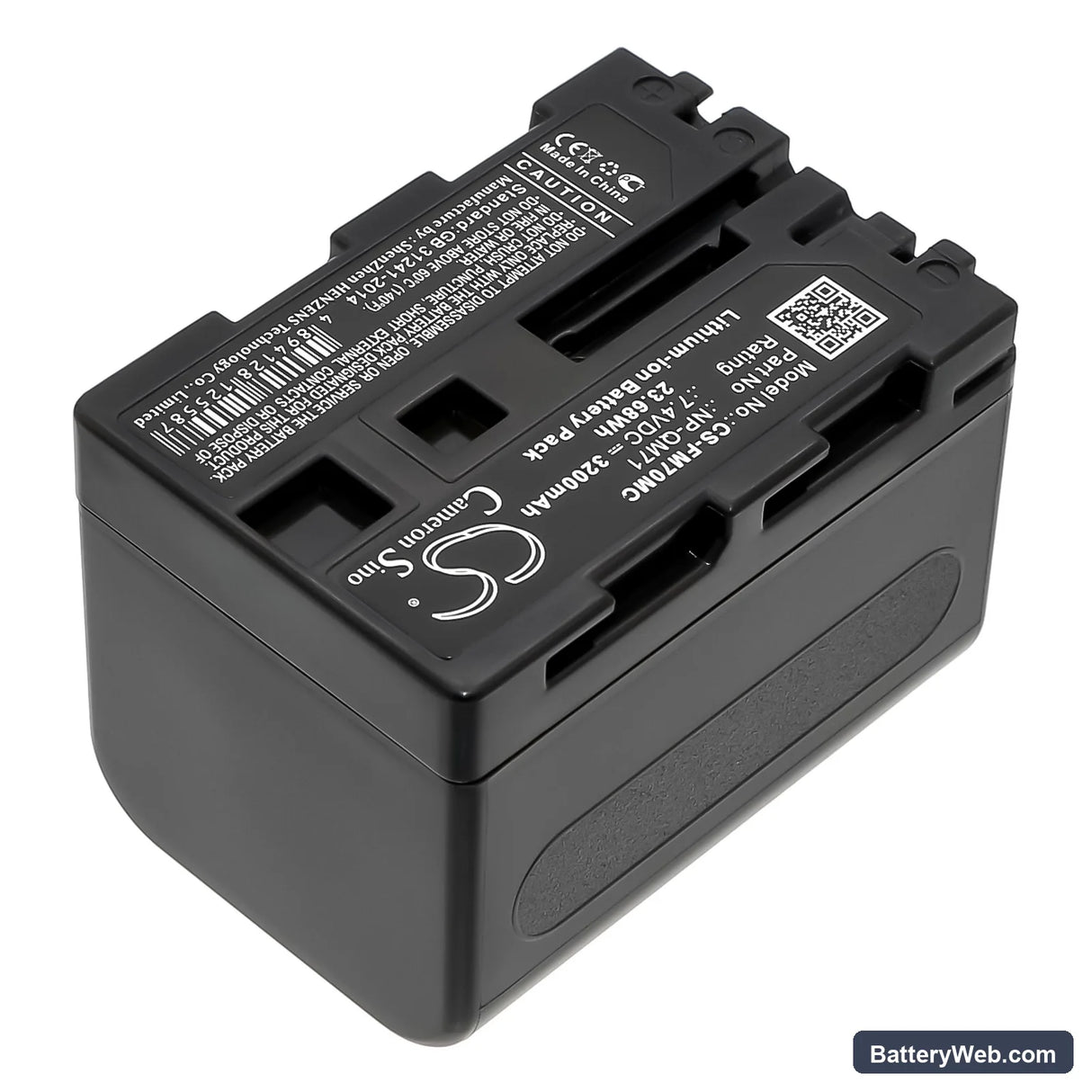 Sony CCD-TRV108 Replacement Battery, 7.4V, 3200mAh, Li-ion 2