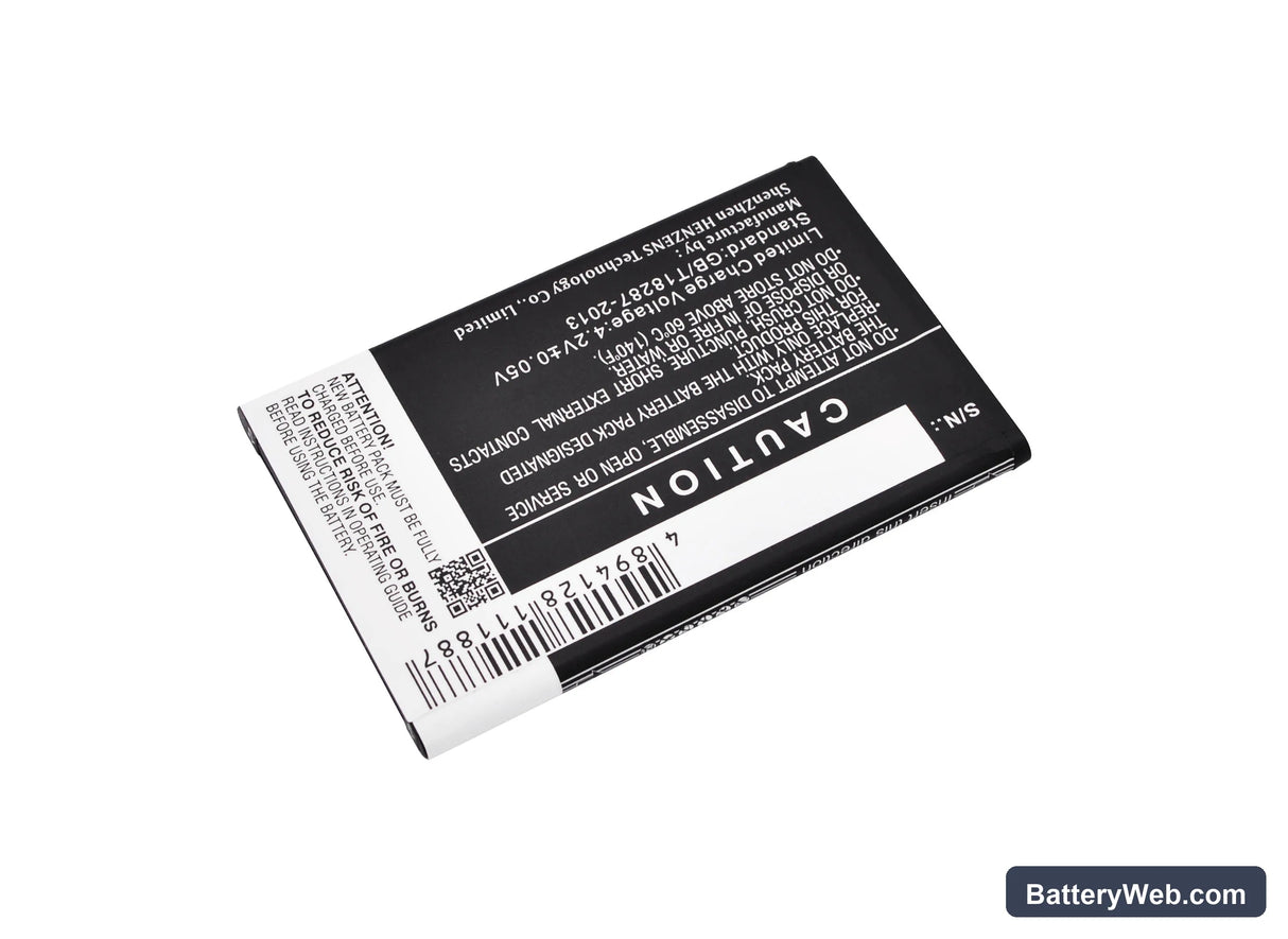 Fly MC155 Replacement Battery, 3.7V, 2500mAh, Li-ion 3
