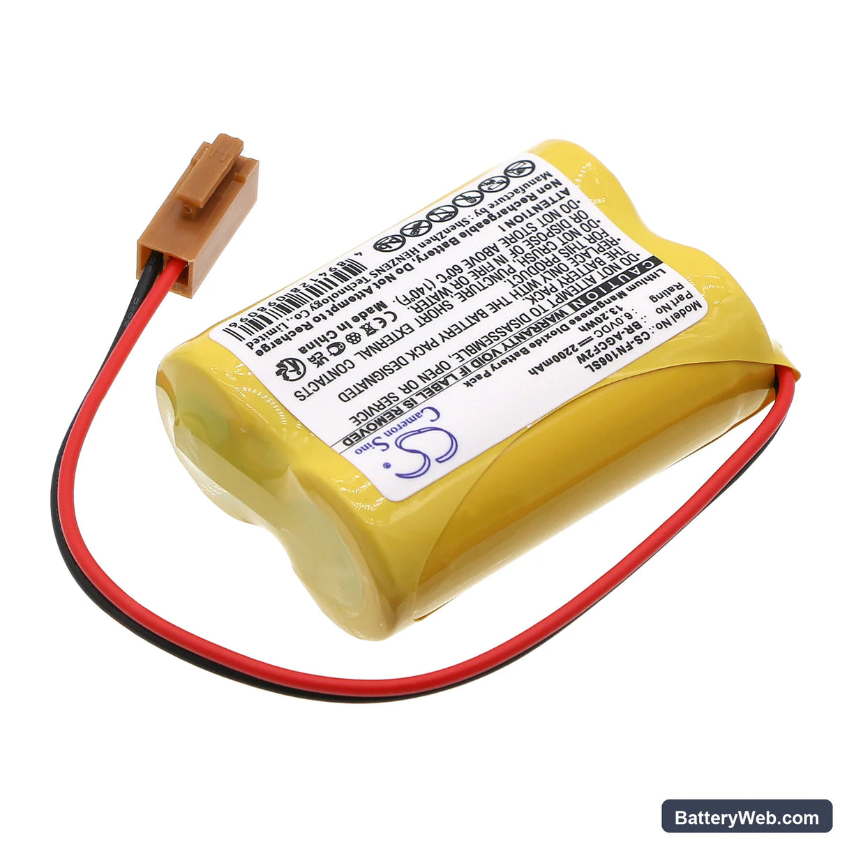 GE Fanuc A06 programmable logic Replacement Battery, 6V, 2200mAh, Li-MnO2 2