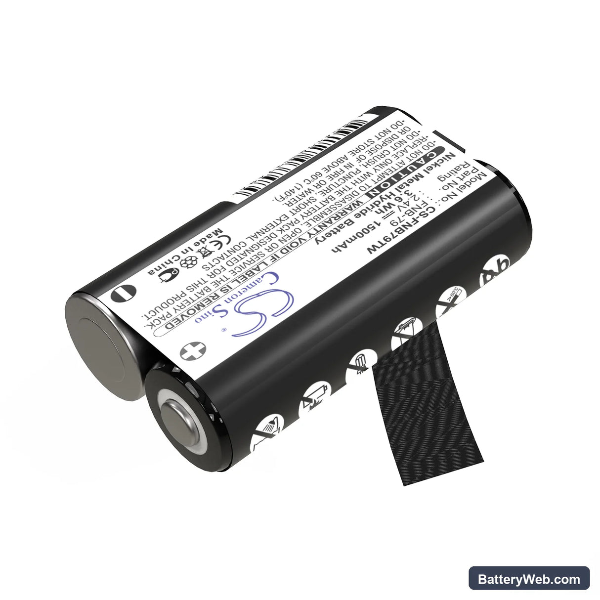Yaesu VR-120 Replacement Battery, 2.4V, 1500mAh, Ni-MH 2