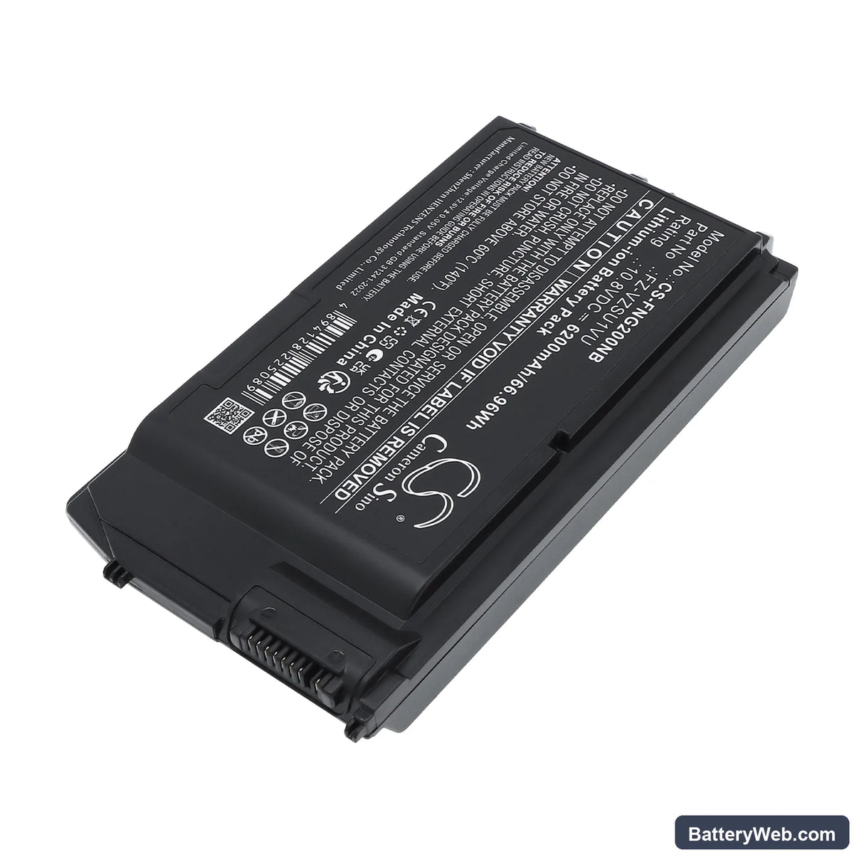 Panasonic FZ-G2D Replacement Battery, 10.8V, 6200mAh, Li-ion 2