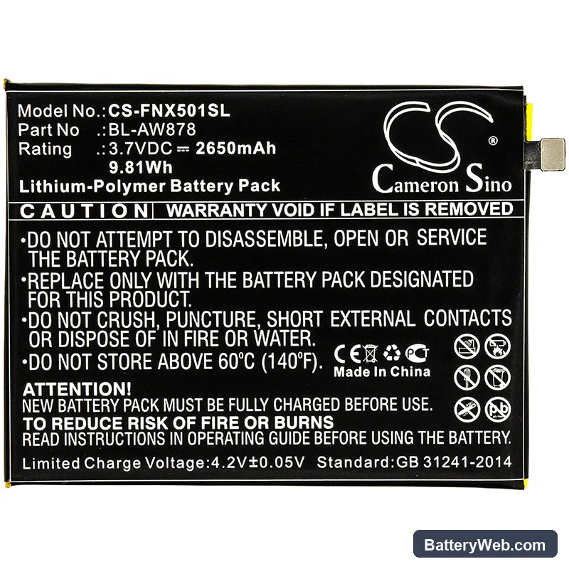 Infinix Infinix Smart Replacement Battery, 3.7V, 2650mAh, Li-Polymer 3