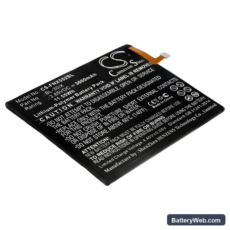 Infinix Zero 3 Replacement Battery, 3.85V, 3000mAh, Li-Polymer 1