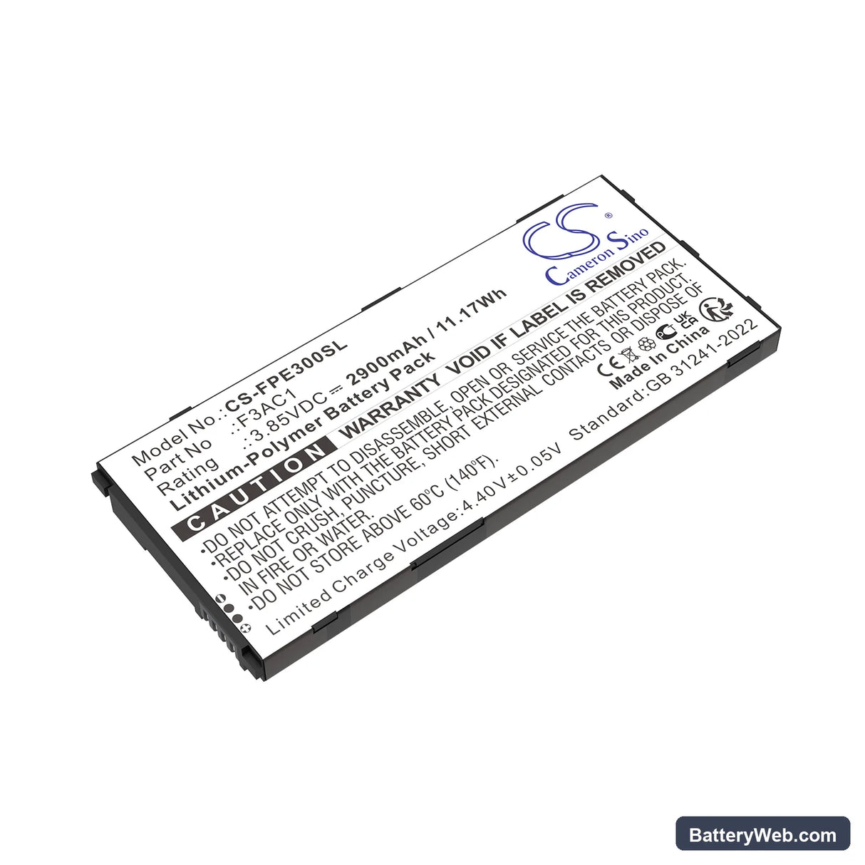 Fairphone Fairphone 3 Replacement Battery, 3.85V, 2900mAh, Li-Polymer 1