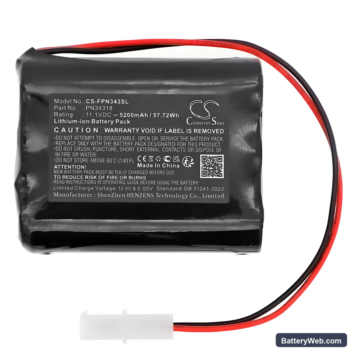 Foxpro banshee Replacement Battery, 11.1V, 5200mAh, Li-ion 3