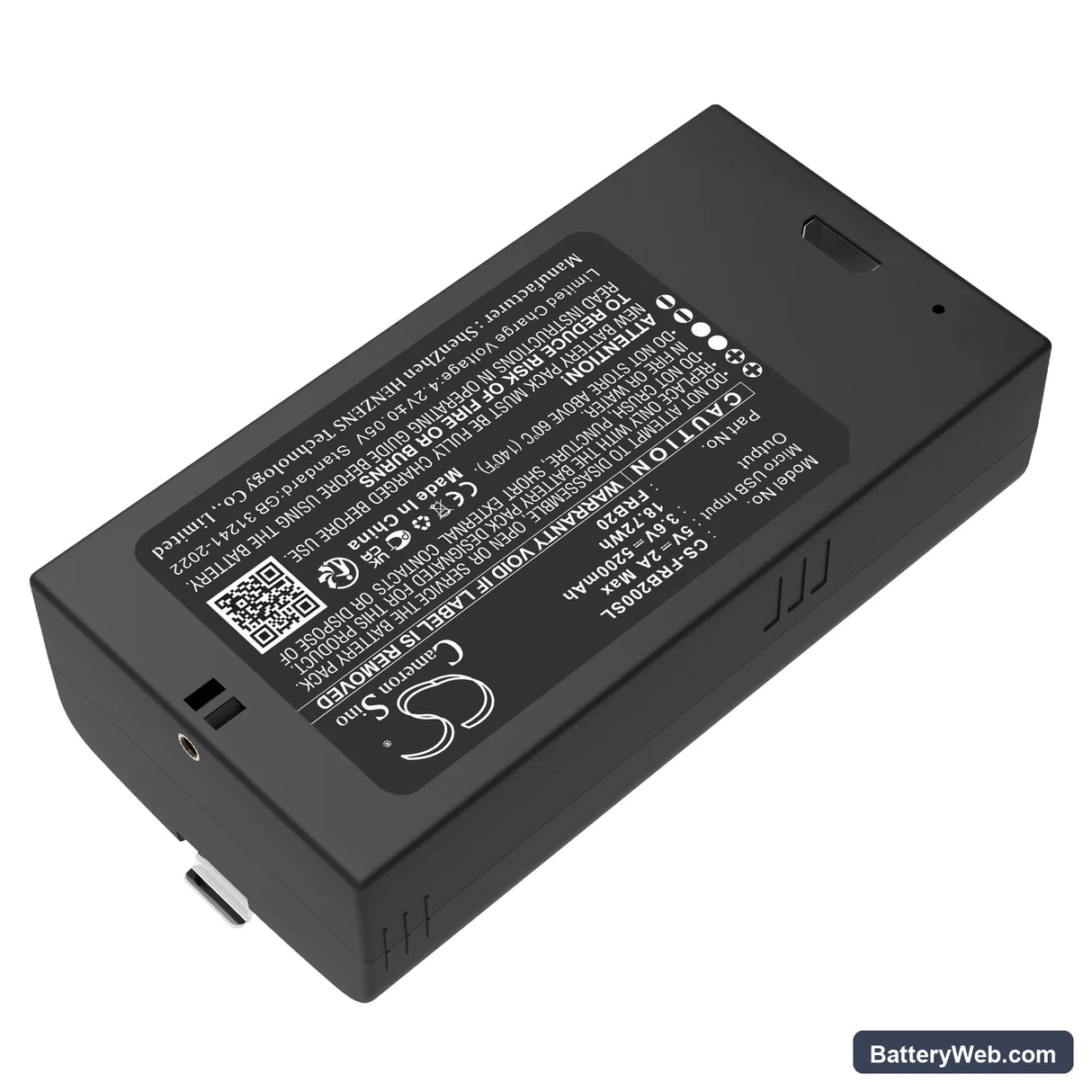 Imou Cell 2 Camera Replacement Battery, 3.6V, 5200mAh, Li-ion 3