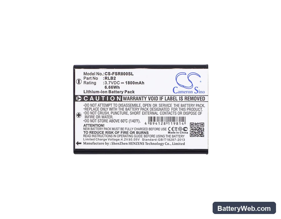 Fieldpiece SRL2 Leak Detectors Replacement Battery, 3.7V, 1800mAh, Li-ion 5