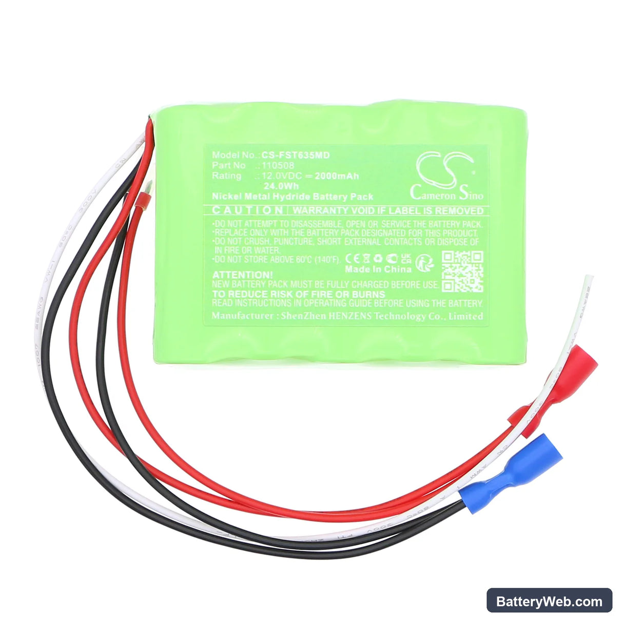 Fahl 63500 Replacement Battery, 12V, 2000mAh, Ni-MH 3