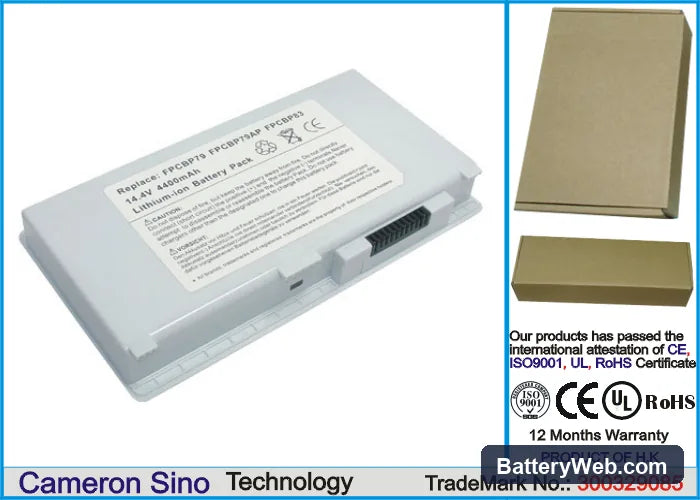 Fujitsu FMV-BIBLO NB75K Replacement Battery, 14.4V, 4400mAh, Li-ion 1