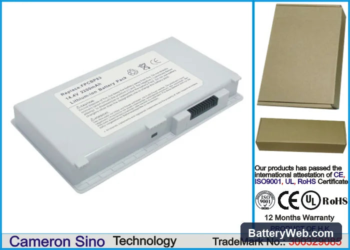 Fujitsu FMV-BIBLO NB75K Replacement Battery, 14.4V, 2200mAh, Li-ion 1