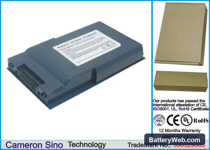 Fujitsu Lifebook S6200 Replacement Battery, 10.8V, 4400mAh, Li-ion 1