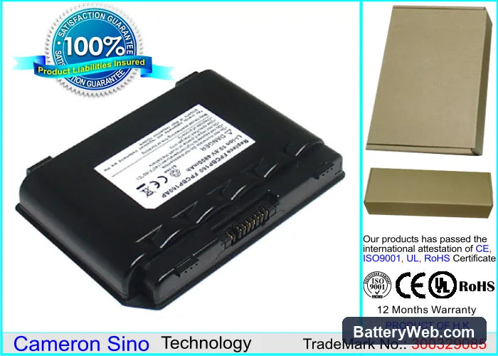 Fujitsu LifeBook A6110 Replacement Battery, 10.8V, 4400mAh, Li-ion 1