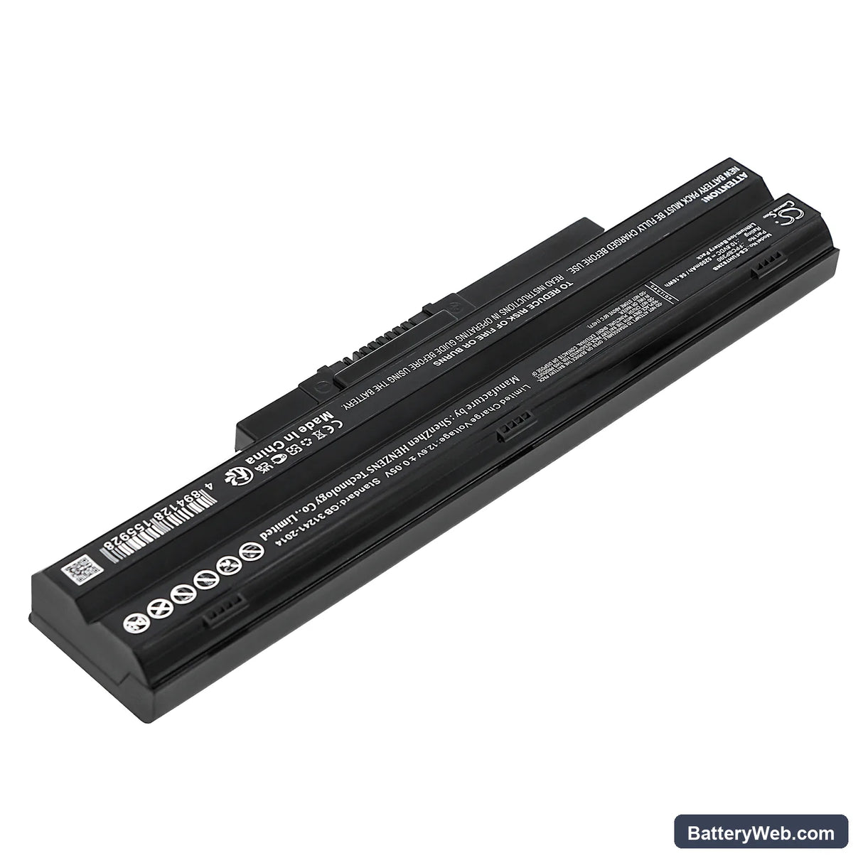 Fujitsu LifeBook SH782 Replacement Battery, 10.8V, 5200mAh, Li-ion 2