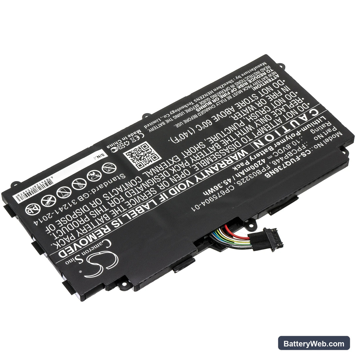 Fujitsu Stylistic Q737 Replacement Battery, 10.8V, 4200mAh, Li-Polymer 2