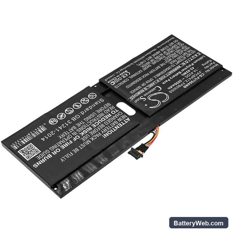 Fujitsu Lifebook U904 Replacement Battery, 14.4V, 3050mAh, Li-Polymer 2