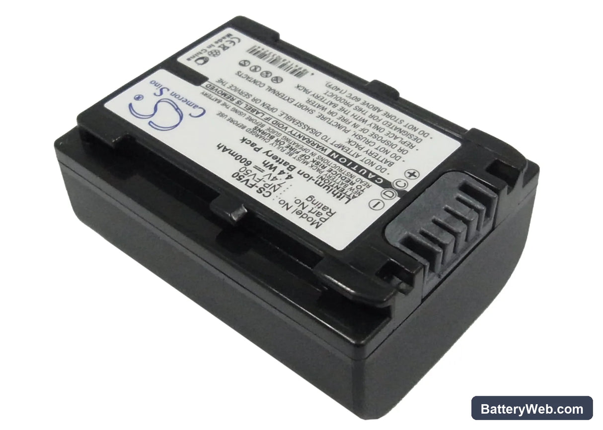 Sony HDR-TG1 Replacement Battery, 7.4V, 600mAh, Li-ion 2