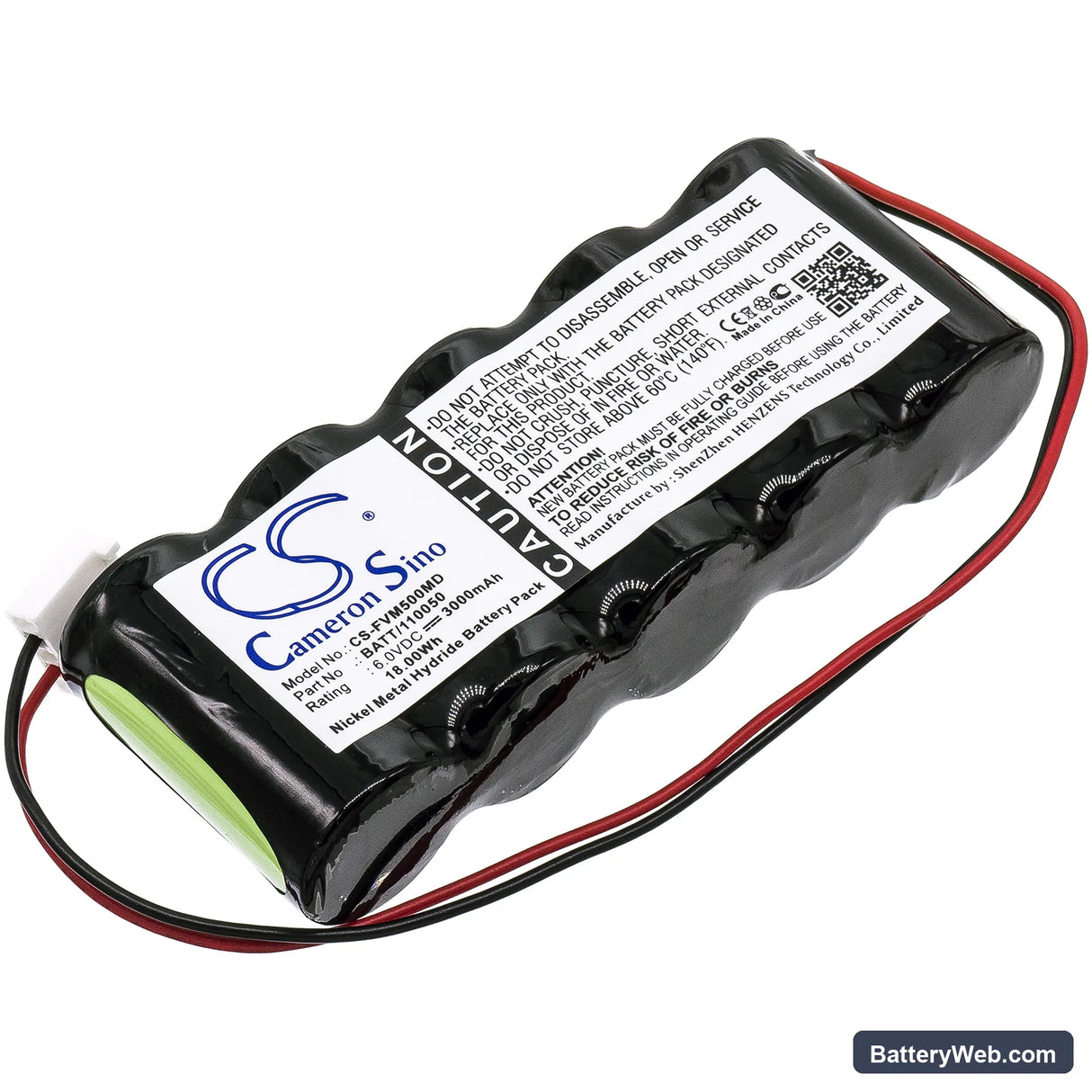 Fresenius MCM500 Replacement Battery, 6V, 3000mAh, Ni-MH 1