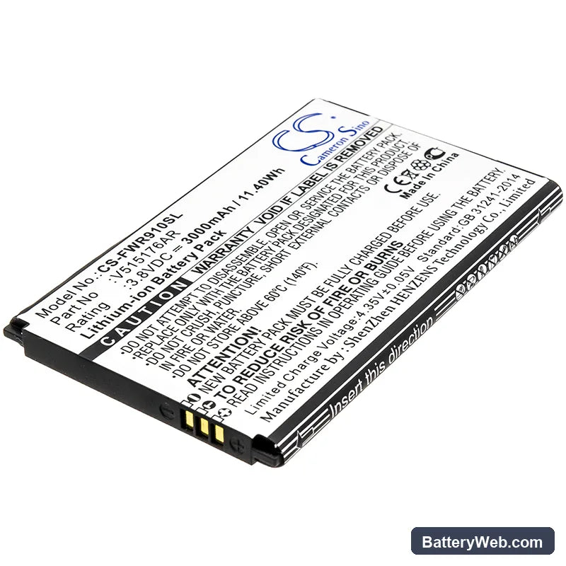 Franklin Wireless R910 Replacement Battery, 3.8V, 3000mAh, Li-ion 1